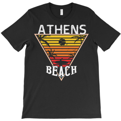 Athens T  Shirt Beach Happiness In Athens T  Shirt T-shirt Designed By Reginald67592