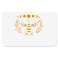 Honey Bee Moon Phases, Phases Of The Moon, Bees T Shirt Atv License Plate | Artistshot