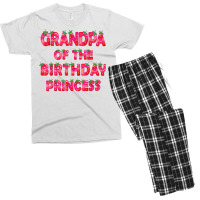 Grandpa Of The Birthday Princess Girl Strawberry Party T Shirt Men's T-shirt Pajama Set | Artistshot