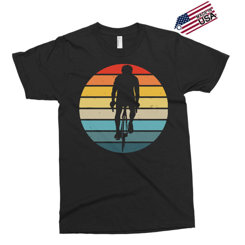 Biker T  Shirt Bicyclist Silhouette On A Distressed Retro Sunset Produ Exclusive T-shirt | Artistshot