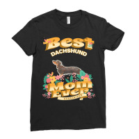 Dog Moms T  Shirt Best Black & Tan Dachshund Mom   Dog Mom, Dog Owner Ladies Fitted T-shirt | Artistshot