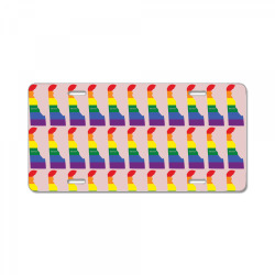 delaware rainbow flag License Plate | Artistshot