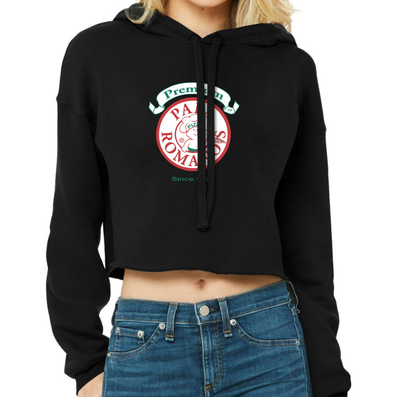 Papa Romanos Pizza Cropped Hoodie by poore | Artistshot