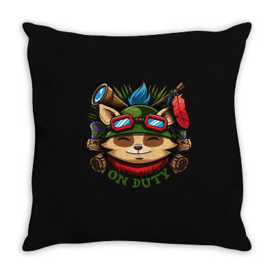 Teemo On Duty Throw Pillow Designed By Mdk Art