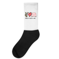 Peace Love Pig Socks | Artistshot