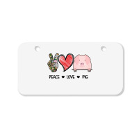 Peace Love Pig Bicycle License Plate | Artistshot