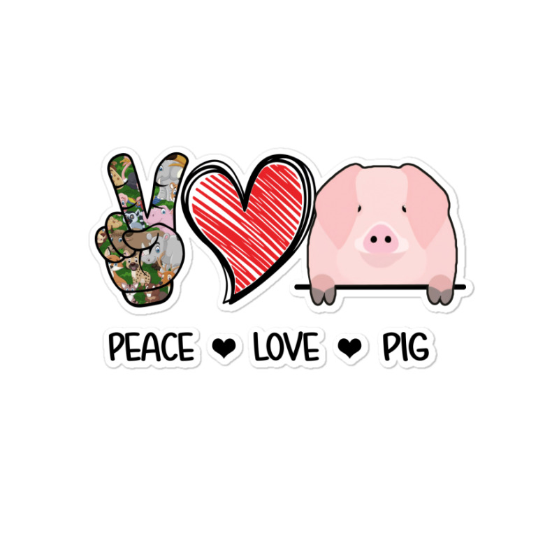 Peace Love Pig Sticker | Artistshot