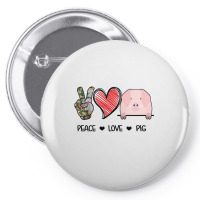 Peace Love Pig Pin-back Button | Artistshot