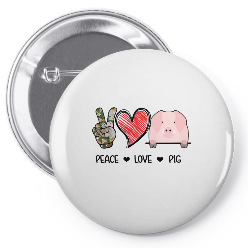 Peace Love Pig Pin-back Button | Artistshot