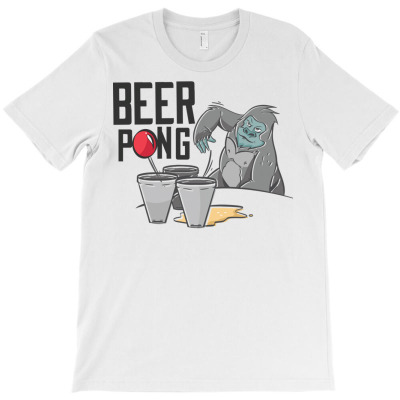 Beer Pong Gorilla T-shirt Designed By Igaart
