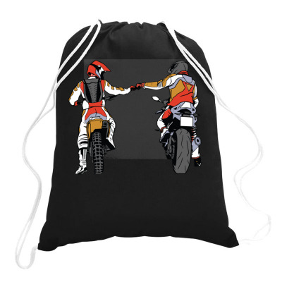 Biker Fist Bump Drawstring Bags Designed By Igaart