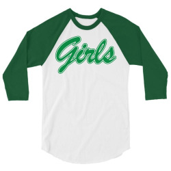FRIENDS GIRLS (Green Print) 3/4 Sleeve Shirt | Artistshot