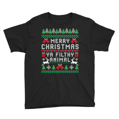 Merry Christmas Ya Filthy Animal Youth Tee Designed By Tshiart