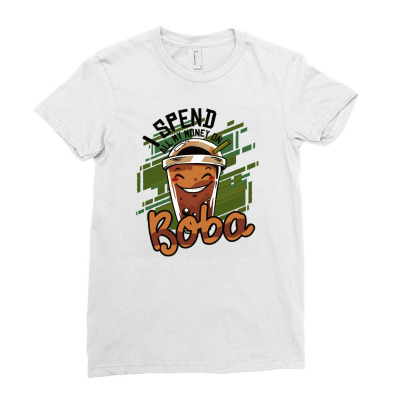 Bubble Tea Ladies Fitted T-shirt Designed By Igaart