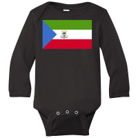 Equatorial Guinea Flag Long Sleeve Baby Bodysuit | Artistshot