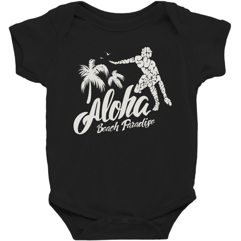 Aloha Beach Paradise Baby Bodysuit by Chiks | Artistshot