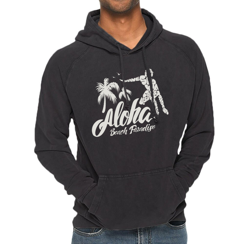 Aloha Beach Paradise Vintage Hoodie by Chiks | Artistshot