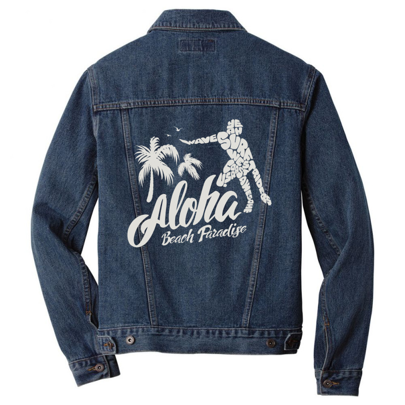 Aloha Beach Paradise Men Denim Jacket by Chiks | Artistshot