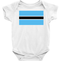 Botswana Flag Baby Bodysuit | Artistshot