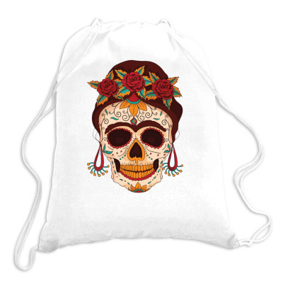 Day Of The Dead Drawstring Bags Designed By Igaart