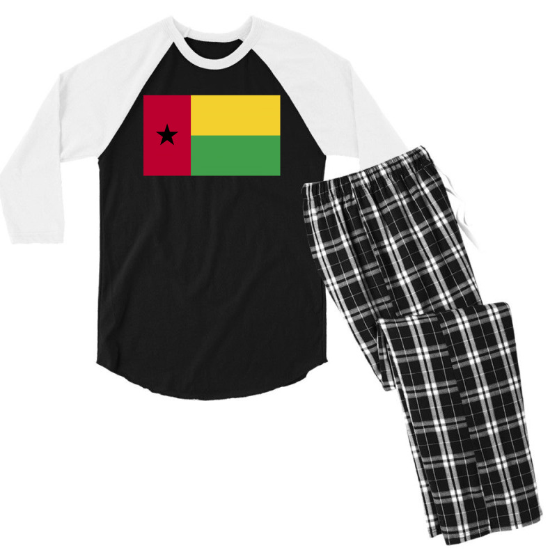 Guinea Bissau Flag Men's 3/4 Sleeve Pajama Set | Artistshot