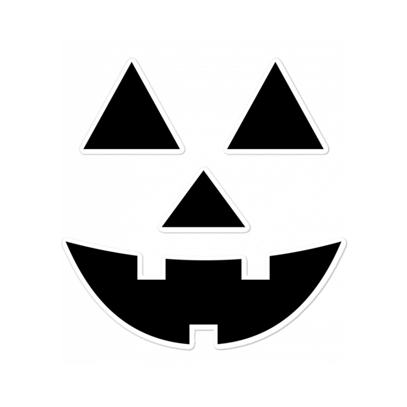 Custom Black Pumpkin Face For Halloween Costumes Sticker By Qudkin ...