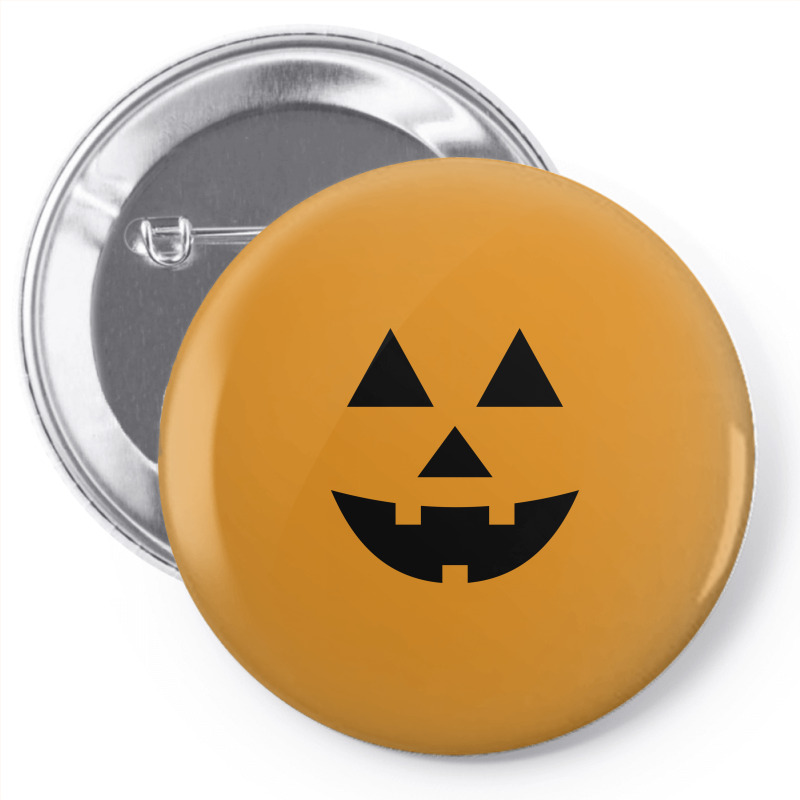 Black Pumpkin Face For Halloween Costumes Pin-back Button | Artistshot