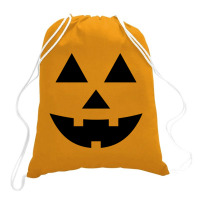 Black Pumpkin Face For Halloween Costumes Drawstring Bags | Artistshot