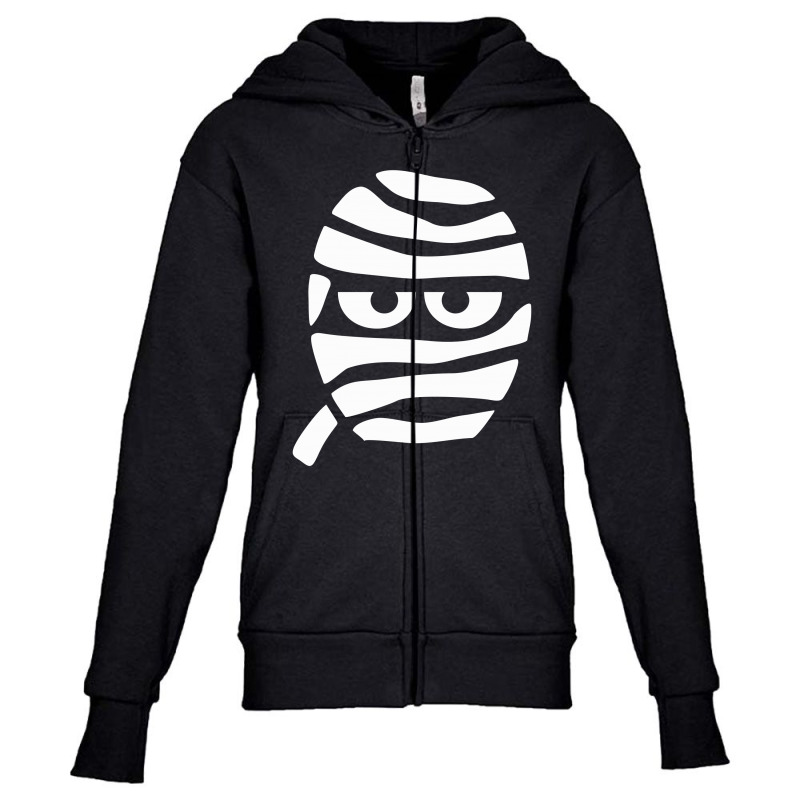 Mummy Face For Halloween Costumes Youth Zipper Hoodie | Artistshot