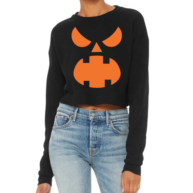 Halloween Costume Face Cropped Sweater by Qudkin | Artistshot