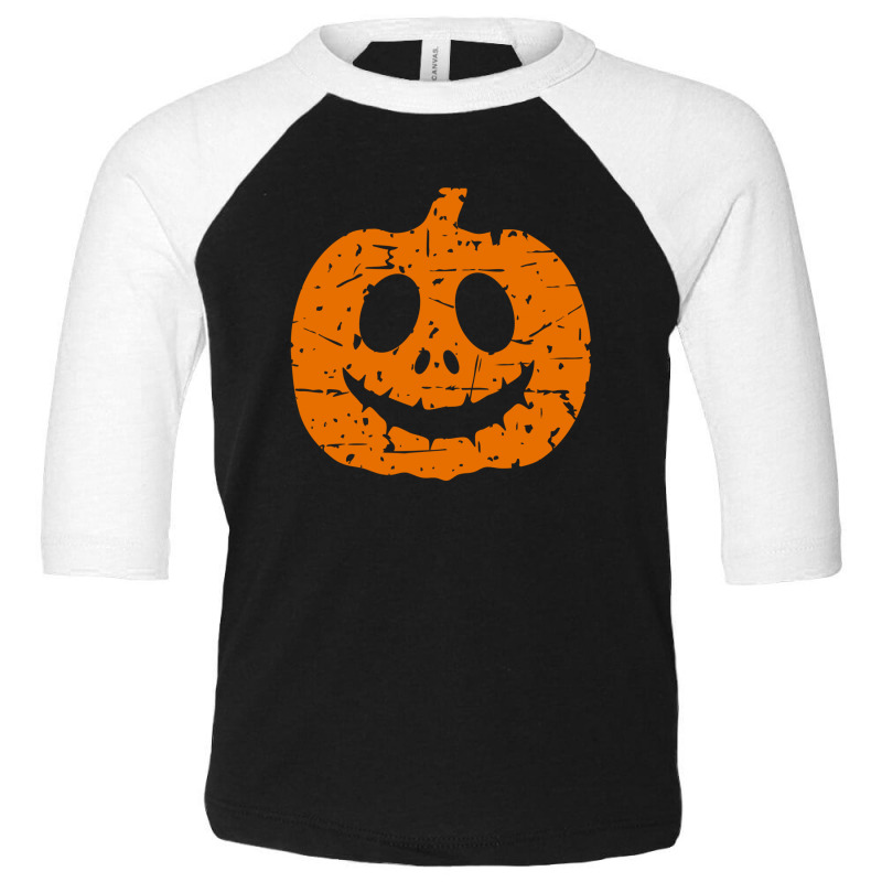 Pumpkin Vintage Smile Toddler 3/4 Sleeve Tee by Qudkin | Artistshot