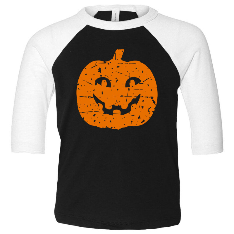 Pumpkin Vintage Smile Toddler 3/4 Sleeve Tee by Qudkin | Artistshot