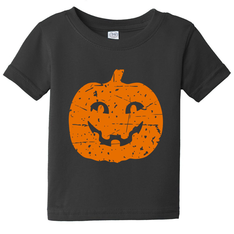 Pumpkin Vintage Smile Baby Tee by Qudkin | Artistshot