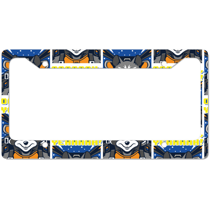 Custom Raccoon License Plate Frame By Lumlum - Artistshot