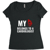 Cardiologist Doctor Funny Heart White Women's Triblend Scoop T-shirt | Artistshot