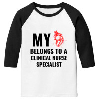 Clinical Nurse Specialist Funny Heart Youth 3/4 Sleeve | Artistshot