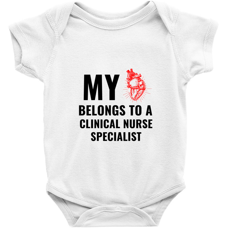 Clinical Nurse Specialist Funny Heart Baby Bodysuit by Perfect Designers | Artistshot