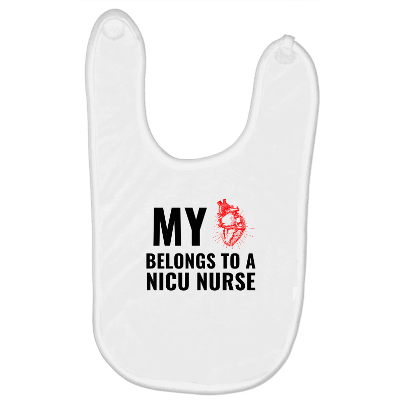 Nicu Nurse Funny Heart Baby Bibs | Artistshot