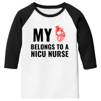 Nicu Nurse Funny Heart Youth 3/4 Sleeve | Artistshot