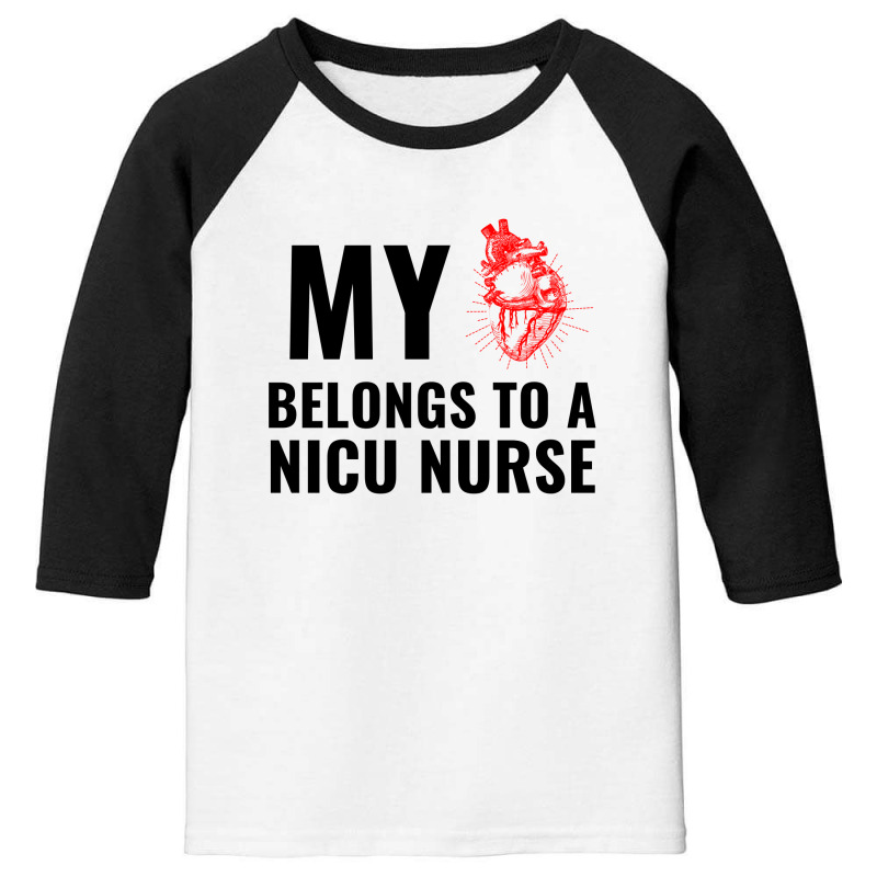 Nicu Nurse Funny Heart Youth 3/4 Sleeve | Artistshot