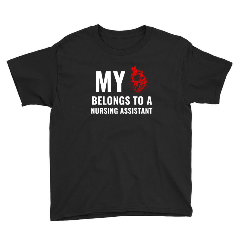 Nursing Assistant Funny Heart White Youth Tee | Artistshot