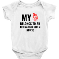 Operating Room Nurse Funny Heart Baby Bodysuit | Artistshot