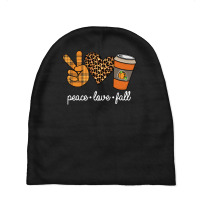 Peace Love Fall For Dark Baby Beanies | Artistshot