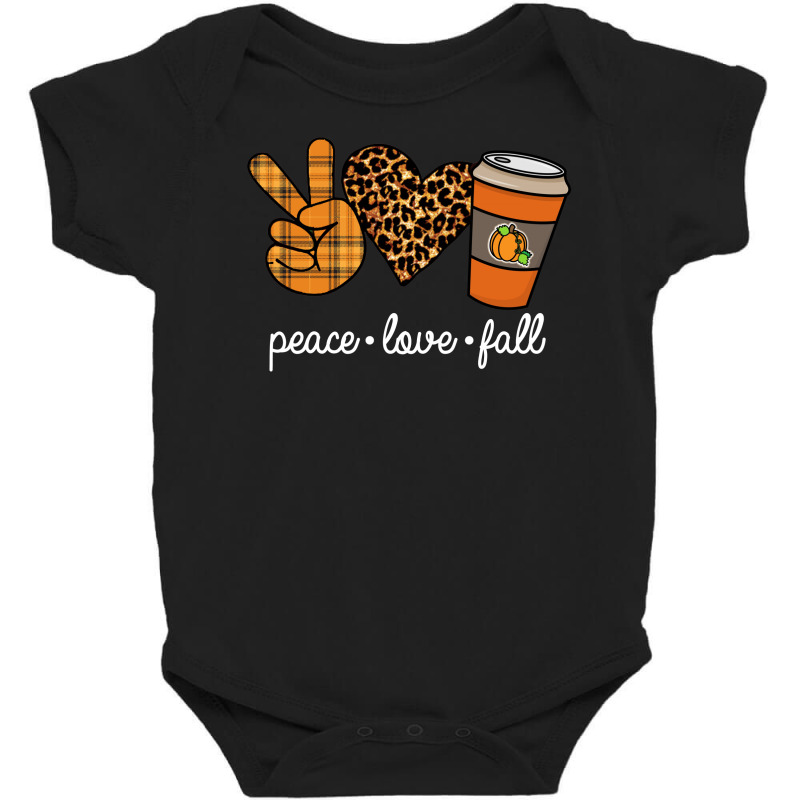 Peace Love Fall For Dark Baby Bodysuit by autlu2024 | Artistshot