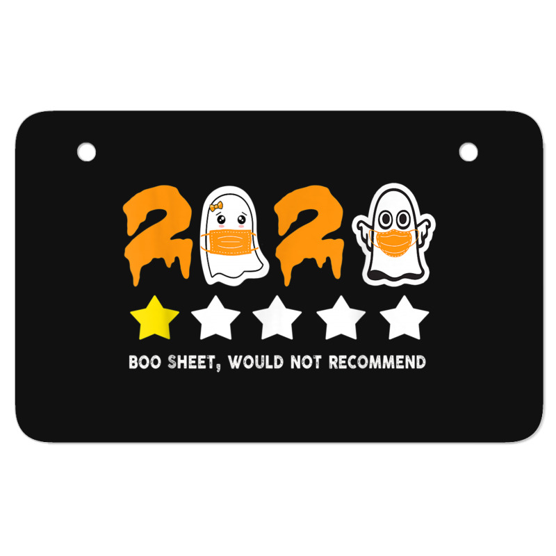 2020 Review One Star Rating Boo Sheet Atv License Plate | Artistshot