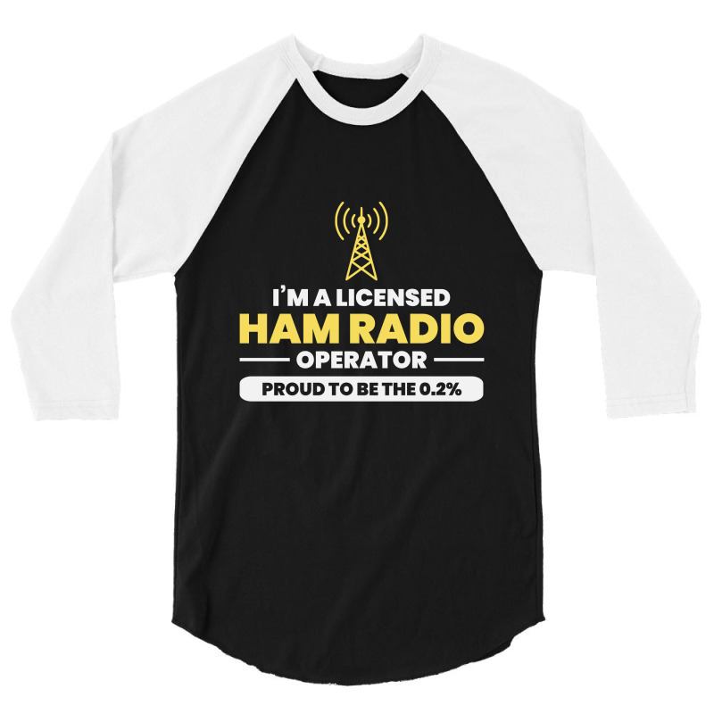 Amateur Ham Radio Operator Dad Grandpa Funny Gift 3/4 Sleeve Shirt by Tasteful Tees | Artistshot