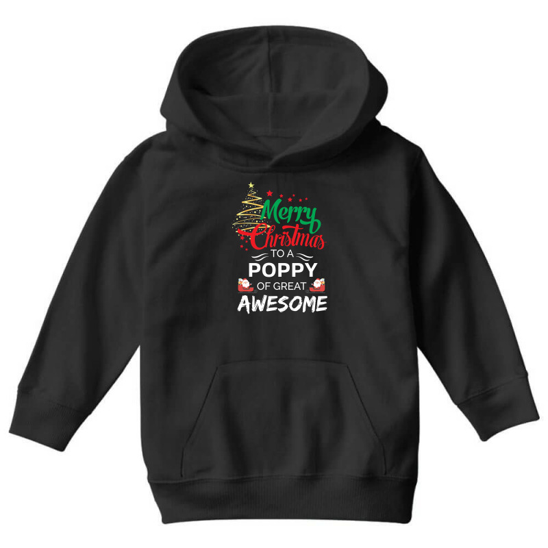 Merry Christmas To A Poppy Of Great Awesome Youth Hoodie | Artistshot