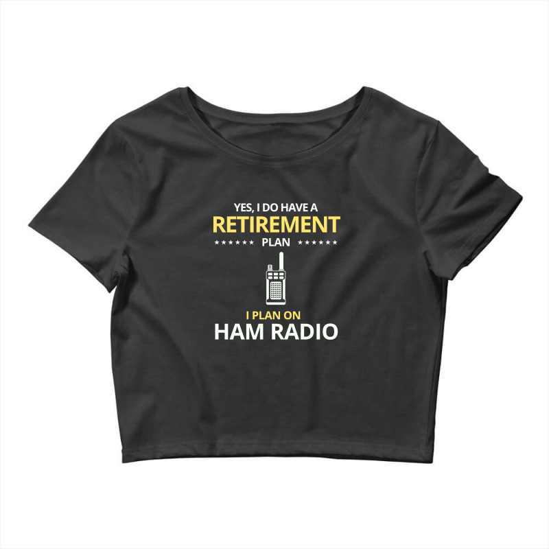 Amateur Ham Radio Operator Dad Grandpa Funny Gift Crop Top by Tasteful Tees | Artistshot