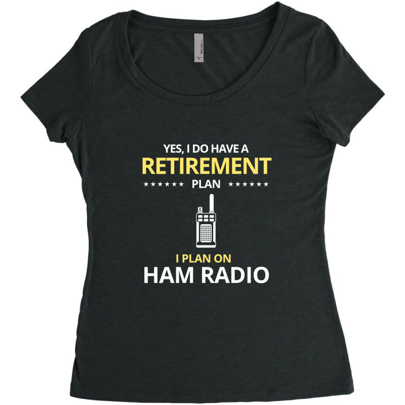 Amateur Ham Radio Operator Dad Grandpa Funny Gift Women's Triblend Scoop T-shirt by Tasteful Tees | Artistshot