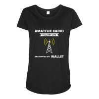 Amateur Ham Radio Operator Dad Grandpa Funny Gift Maternity Scoop Neck T-shirt | Artistshot